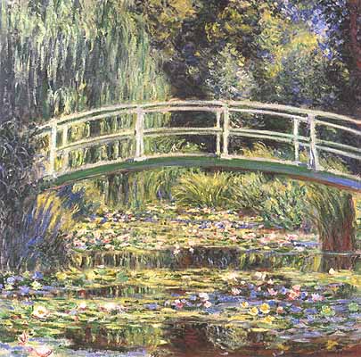 Stagno con ninfee, armonia bianca